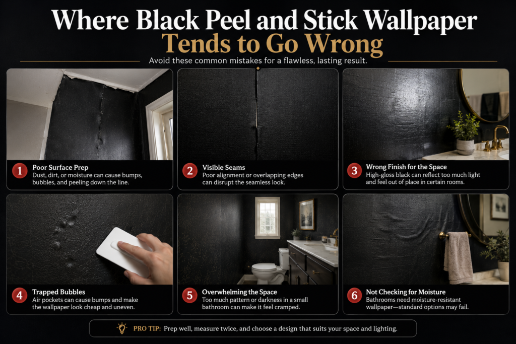 black peel and stick wallpaper