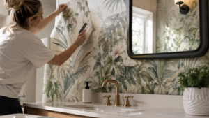 peel and stick wallpaper for bathroom