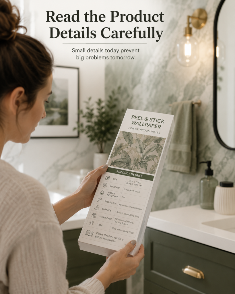 peel and stick wallpaper for bathroom