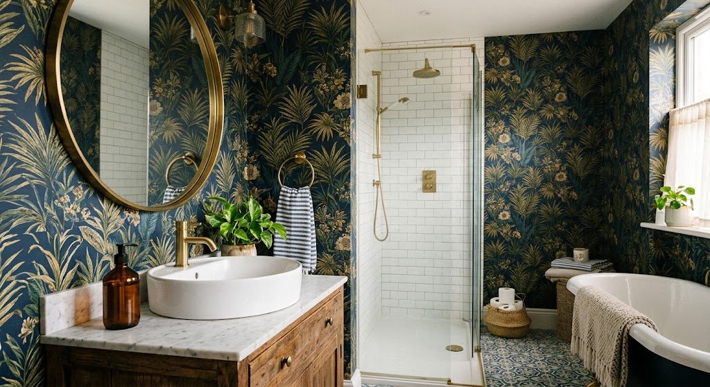 bathroom wallpaper ideas