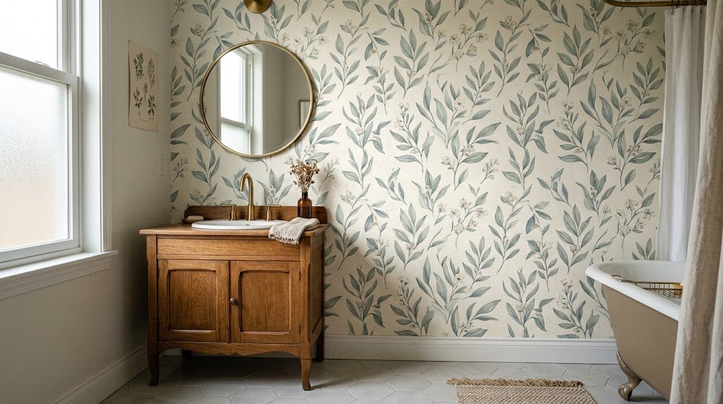 bathroom wallpaper ideas