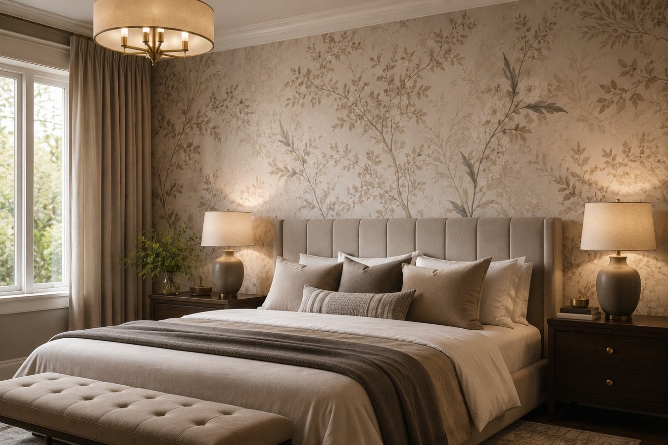 classy bedroom wallpaper designs