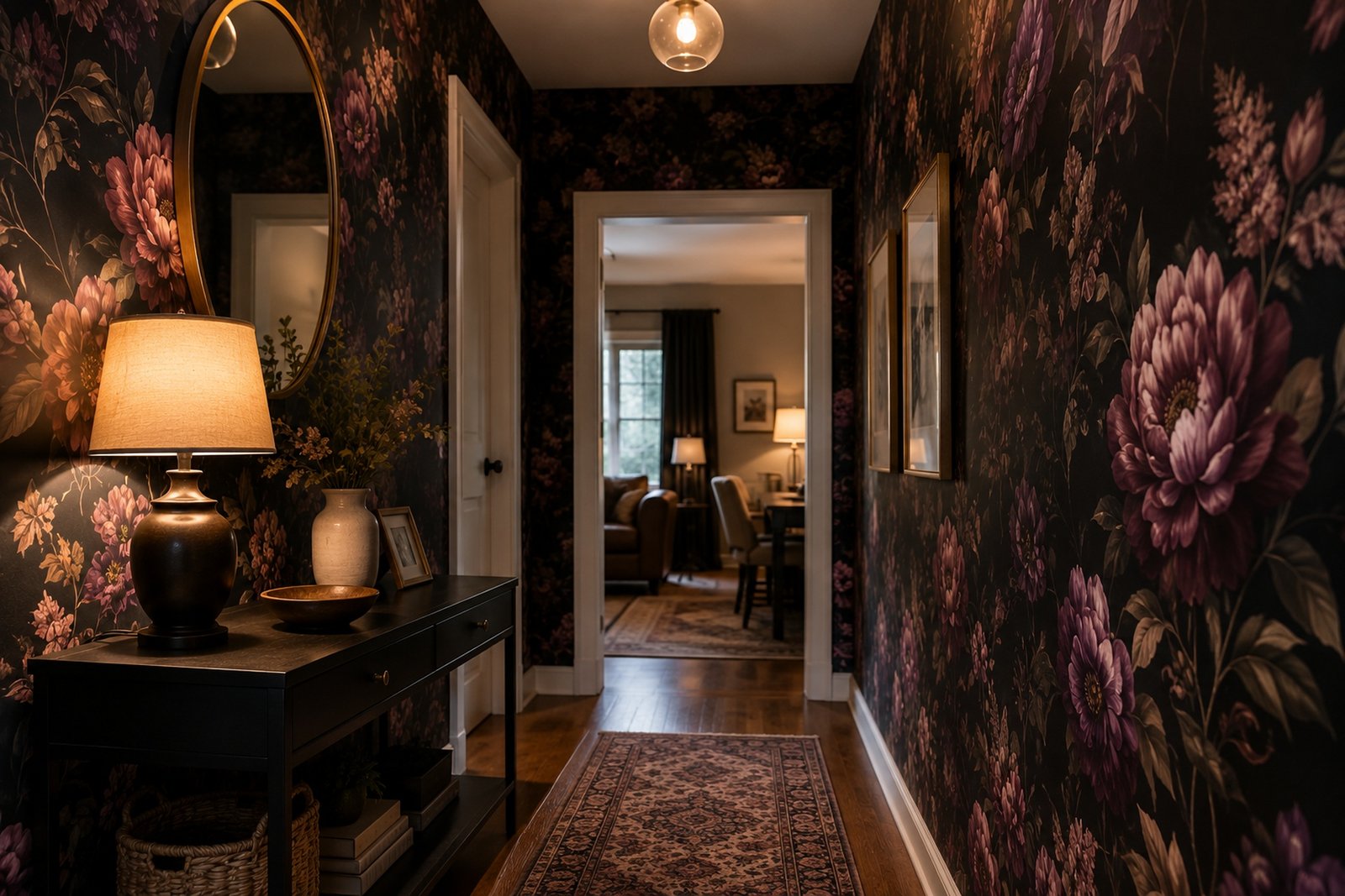 dark floral wallpaper