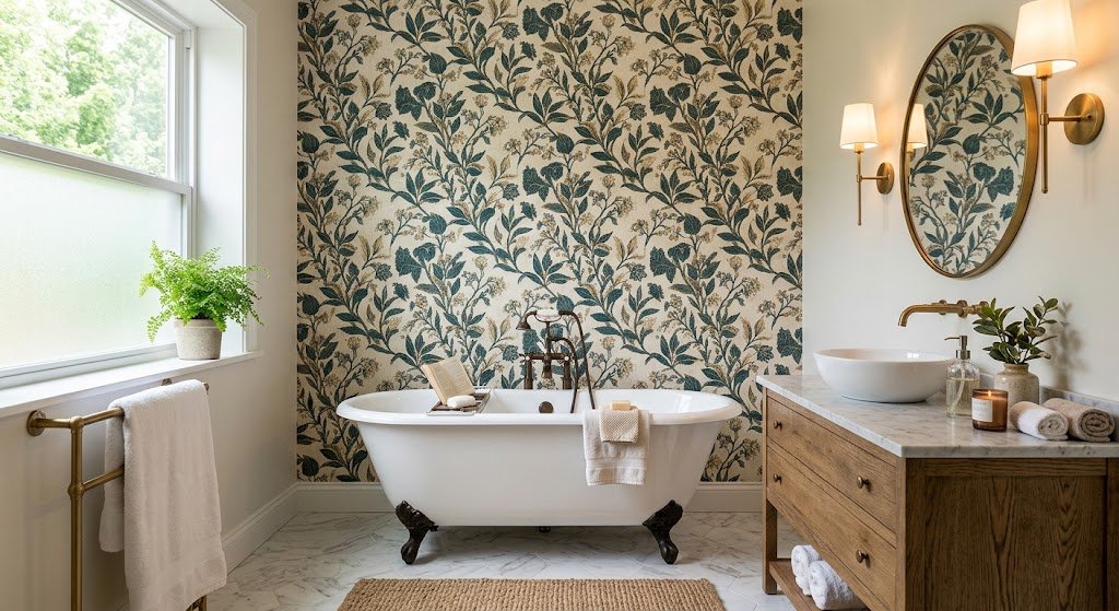 bathroom wallpaper ideas