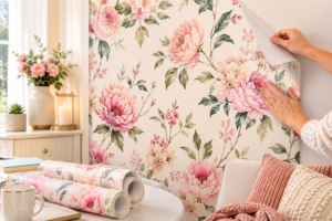 floral peel and stick wallpaper