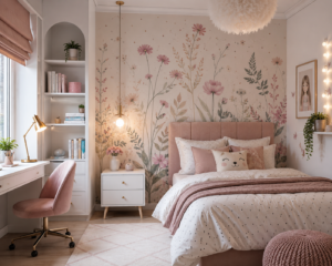 girls bedroom wallpaper