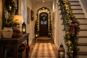 hallway christmas decor
