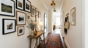 how to decorate a long hallway