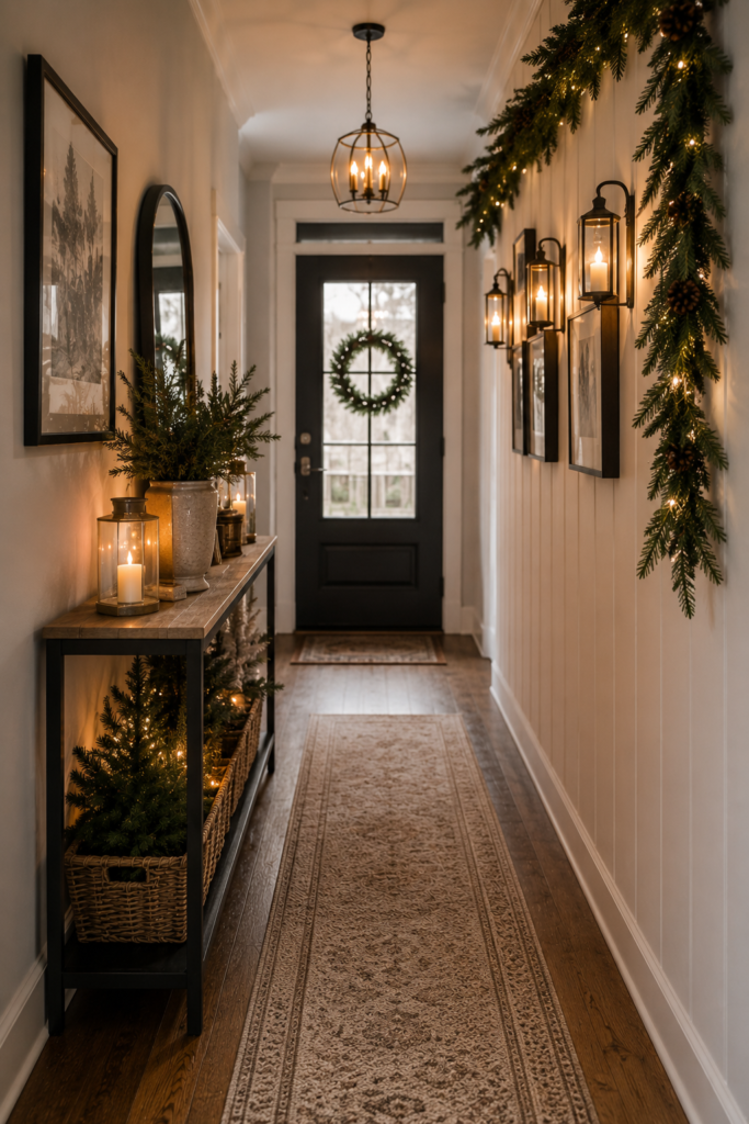 hallway christmas decor