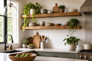kitchen wall shelves
