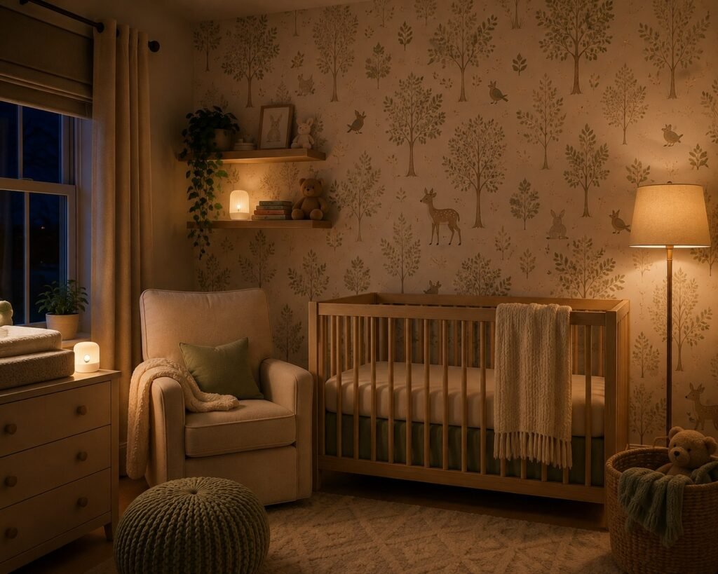 peel and stick wallpaper nursery
