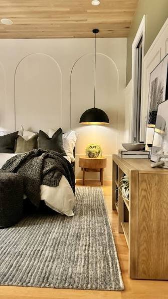 wallpaper accent wall bedroom