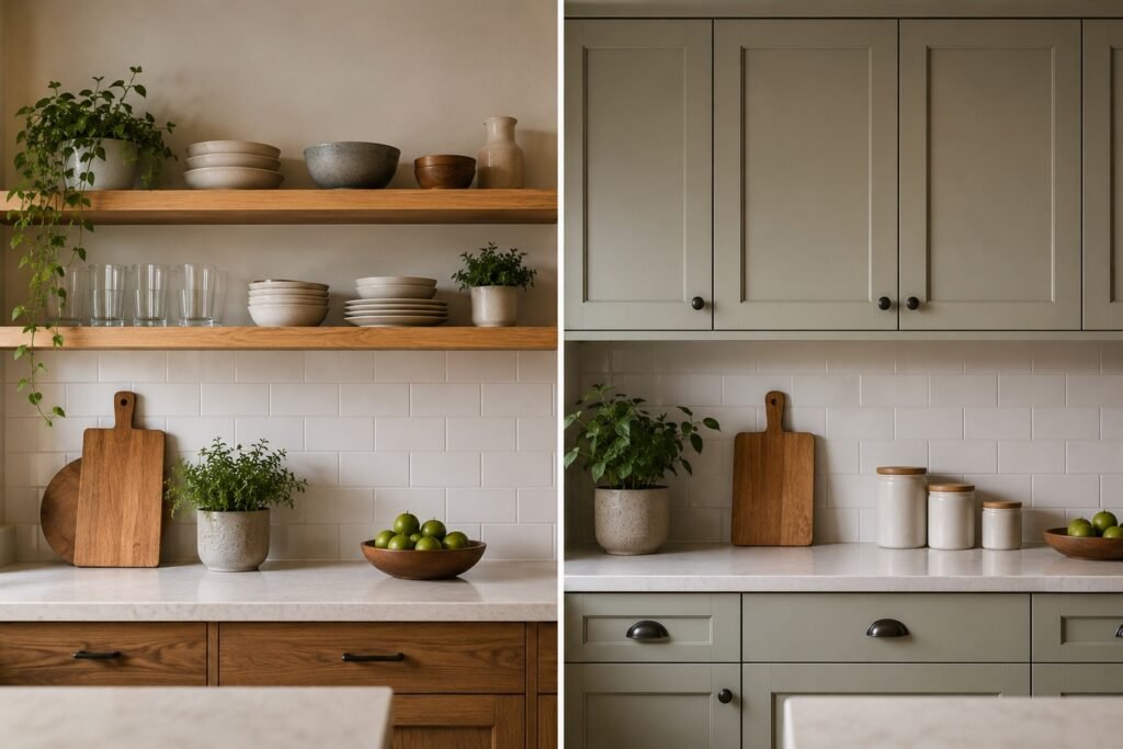 kitchen wall shelves