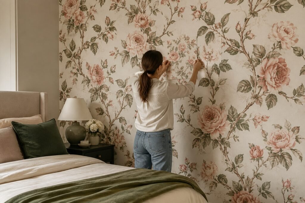 pink floral wallpaper