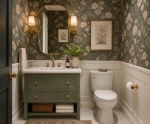 classy bathroom wallpaper