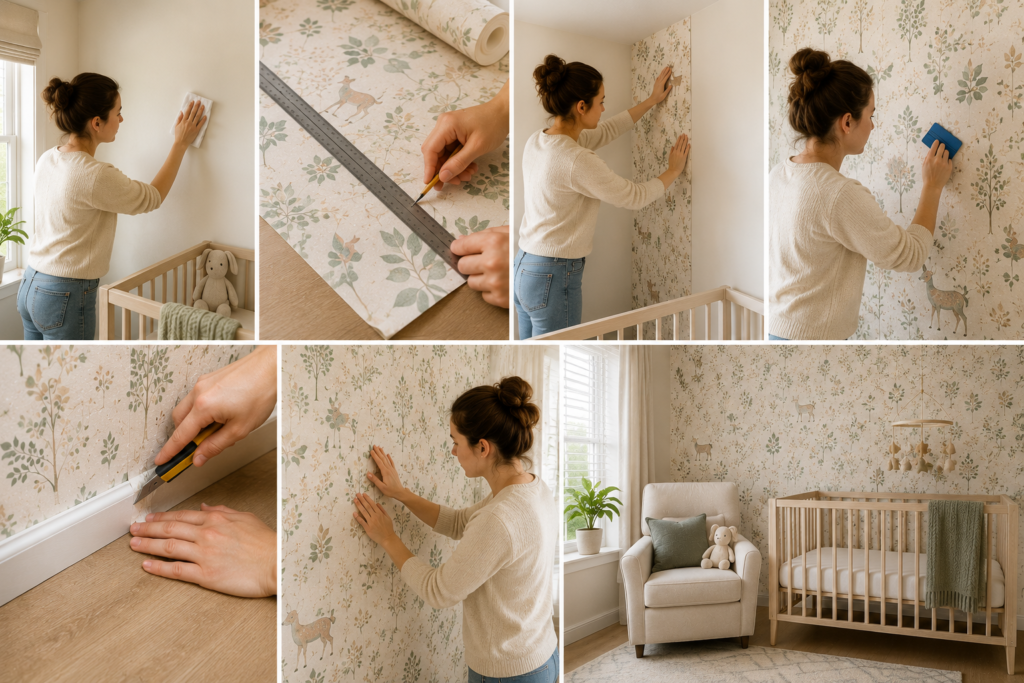 peel and stick wallpaper nursery