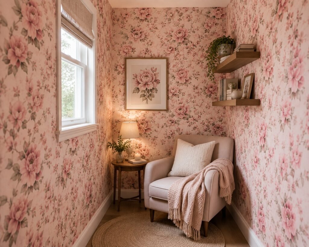 pink floral wallpaper