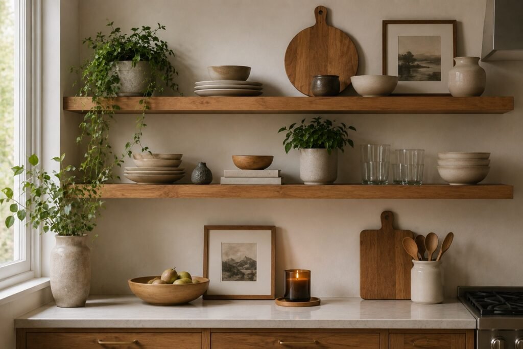 kitchen wall shelves