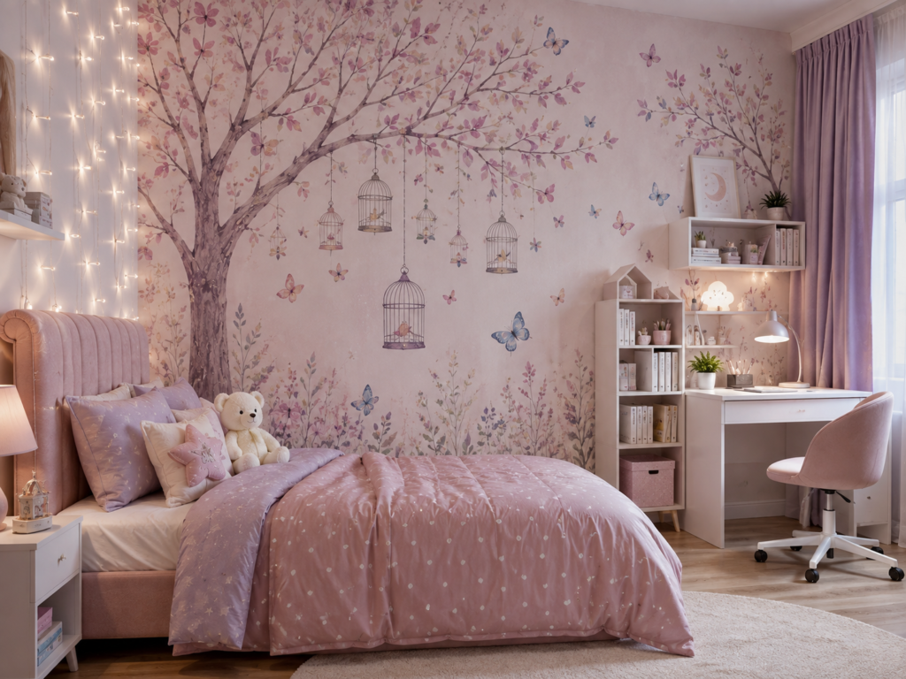 girls bedroom wallpaper