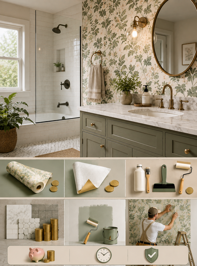 vinyl wallpaper for bathroom