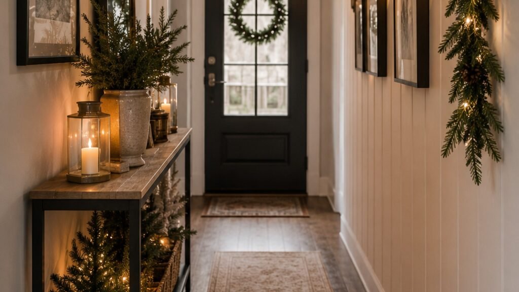 hallway christmas decor