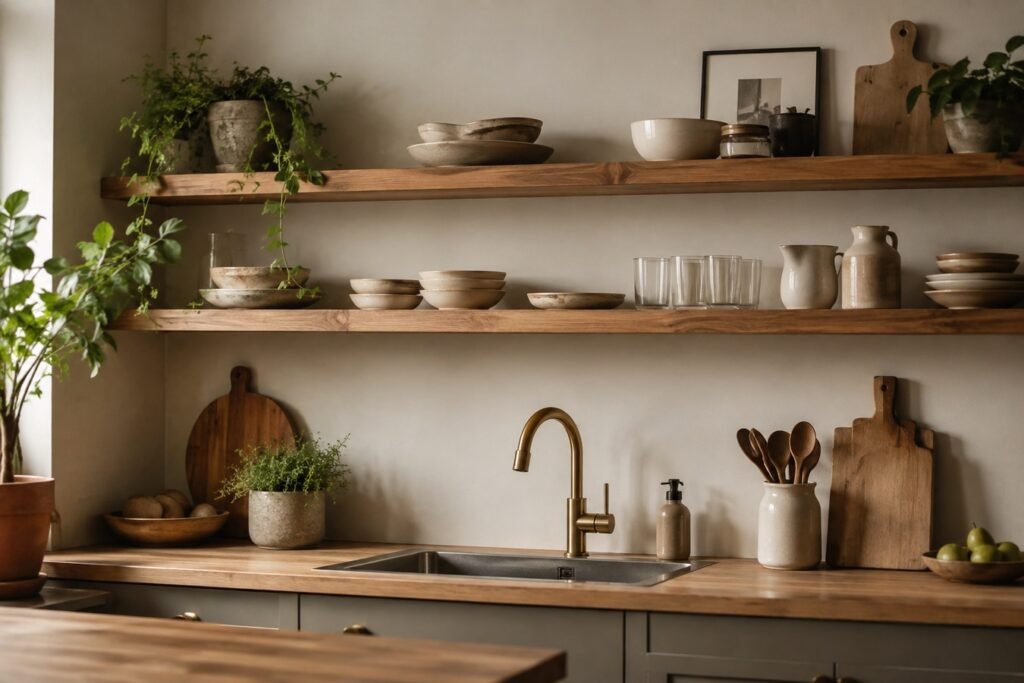 kitchen wall shelves