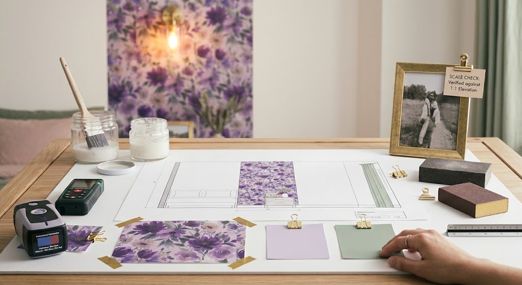 purple floral wallpaper