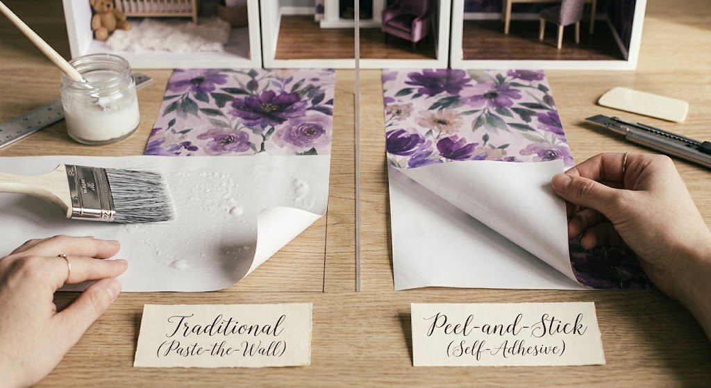 purple floral wallpaper