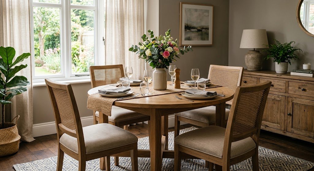 round table and chairs dining room